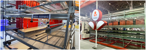 多家国内禽业设备商于2023年畜博会中展出蛋鸡非笼养系统