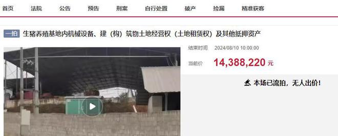 河池宜州一个大型养猪场整体拍卖1438万元起还是流拍了(图2)