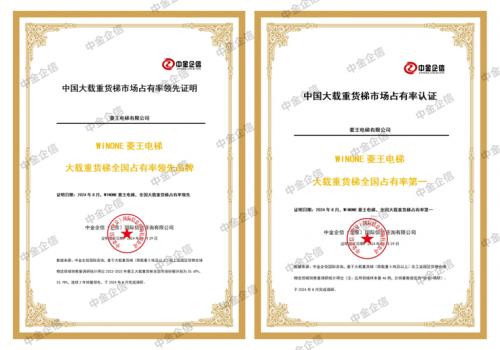 凯发国际菱王电梯领跑货梯市场销量、市占率获认证(图2)