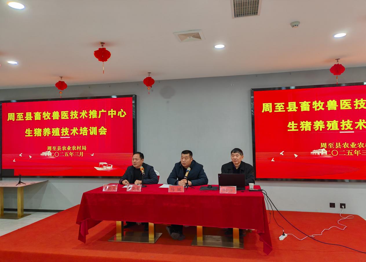 周至县农业ag凯发农村局畜牧兽医技术推广中心举办生猪养殖技术培训会
